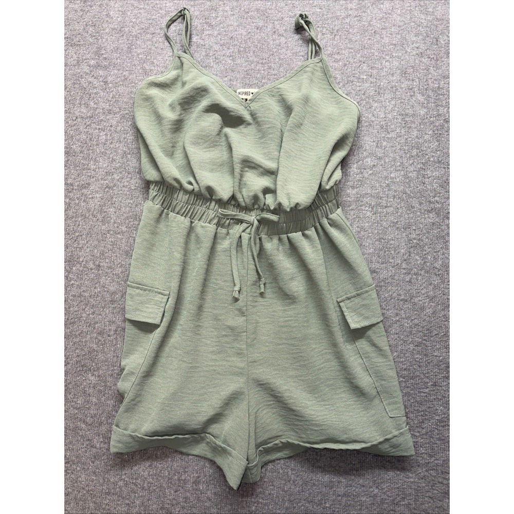 Inspired Hearts‎ Women's Romper Green Small